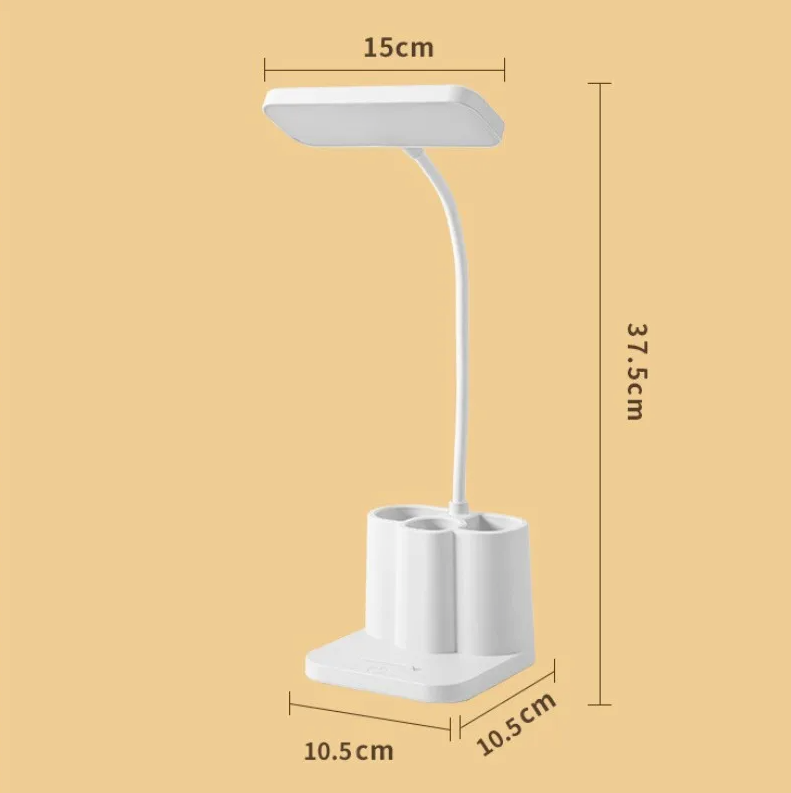 Lampe de Bureau LED avec Porte Stylos et support téléphone