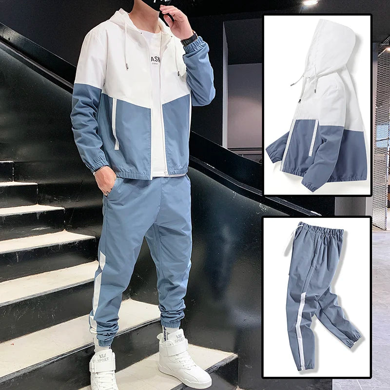 Ensemble de Survêtement Bicolore Homme
