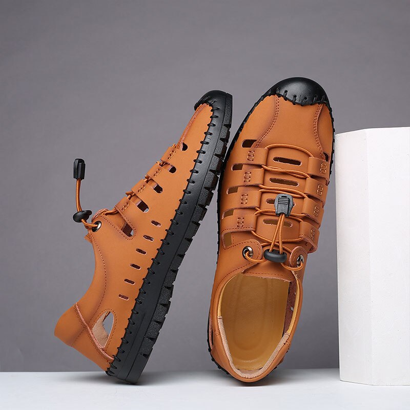 Sandales élégantes en cuir pour homme