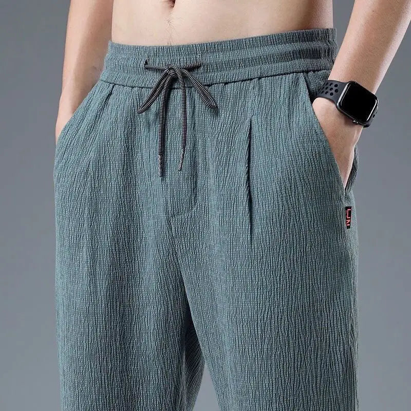 Pantalon Homme Été - Lin & Soie Glacée