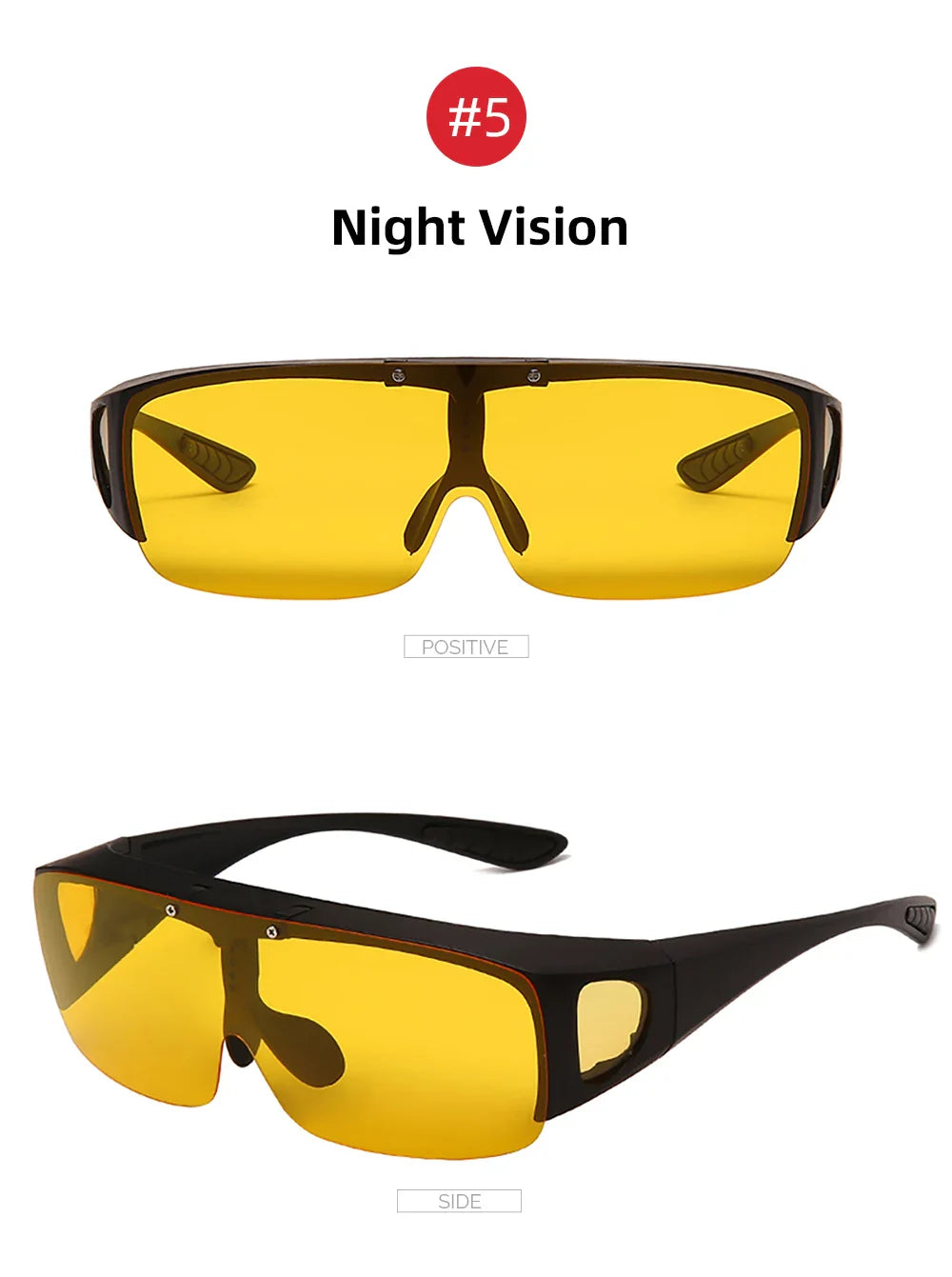 Surlunettes de conduite anti-éblouissement verres repliables