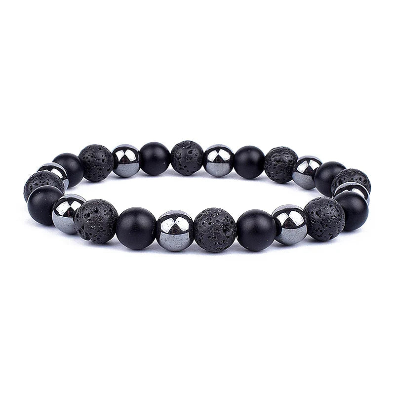 Bracelet Triple Protection - Œil de Tigre, Hématite et Obsidienne Noire