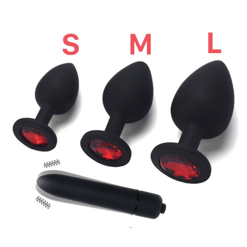 Set de 3 plugs pour débutant & Vibromasseur OFFERT