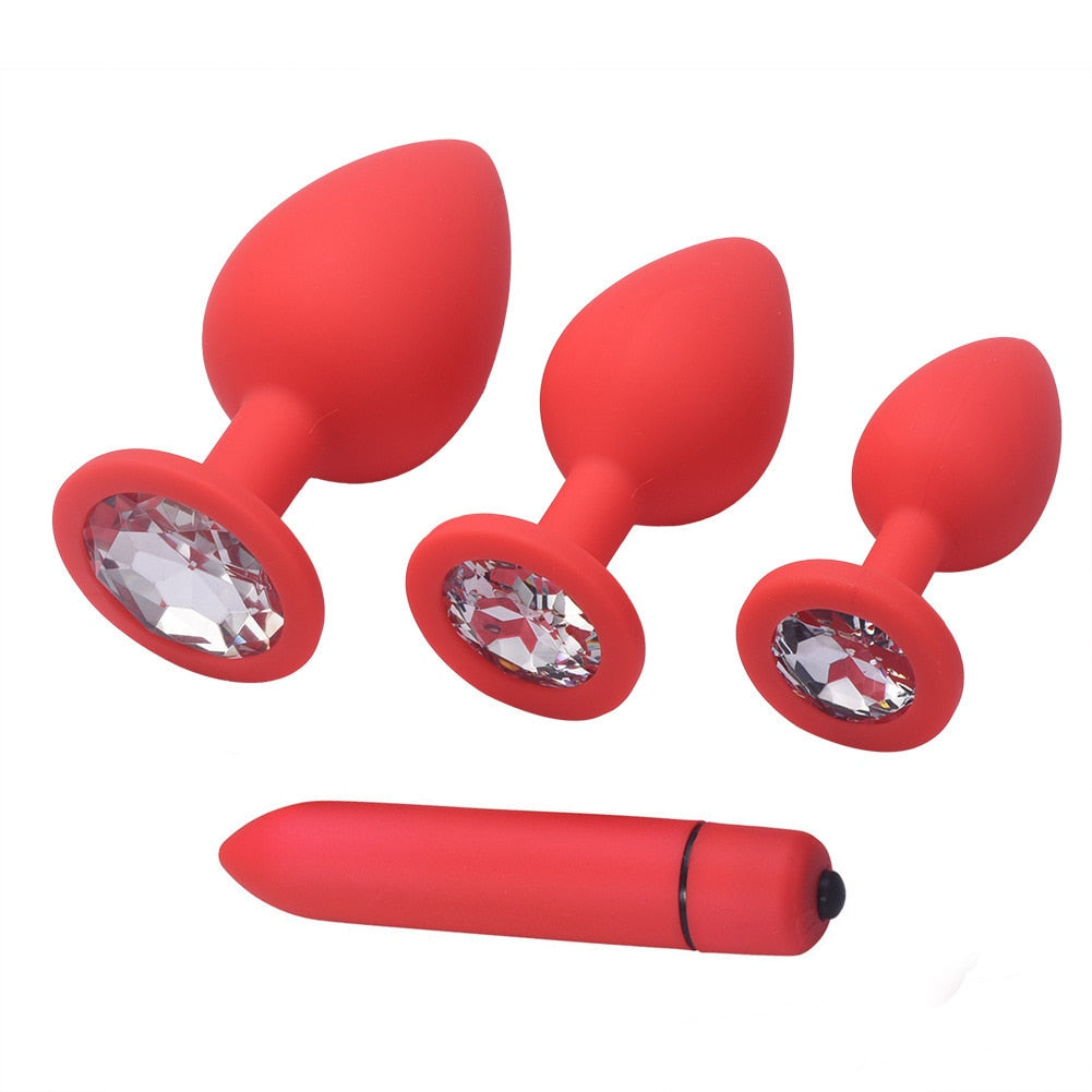 Set de 3 plugs pour débutant & Vibromasseur OFFERT