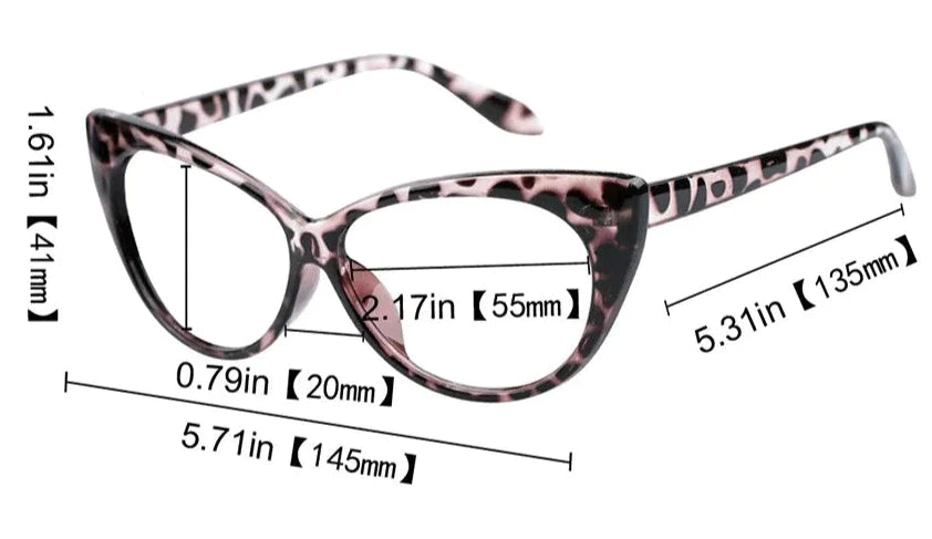 Lot de 2 Lunettes de lecture anti-lumière bleue - Monture œil-de-chat