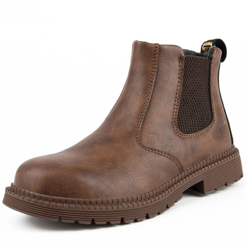 Bottines embout renforcé en Cuir à élastique