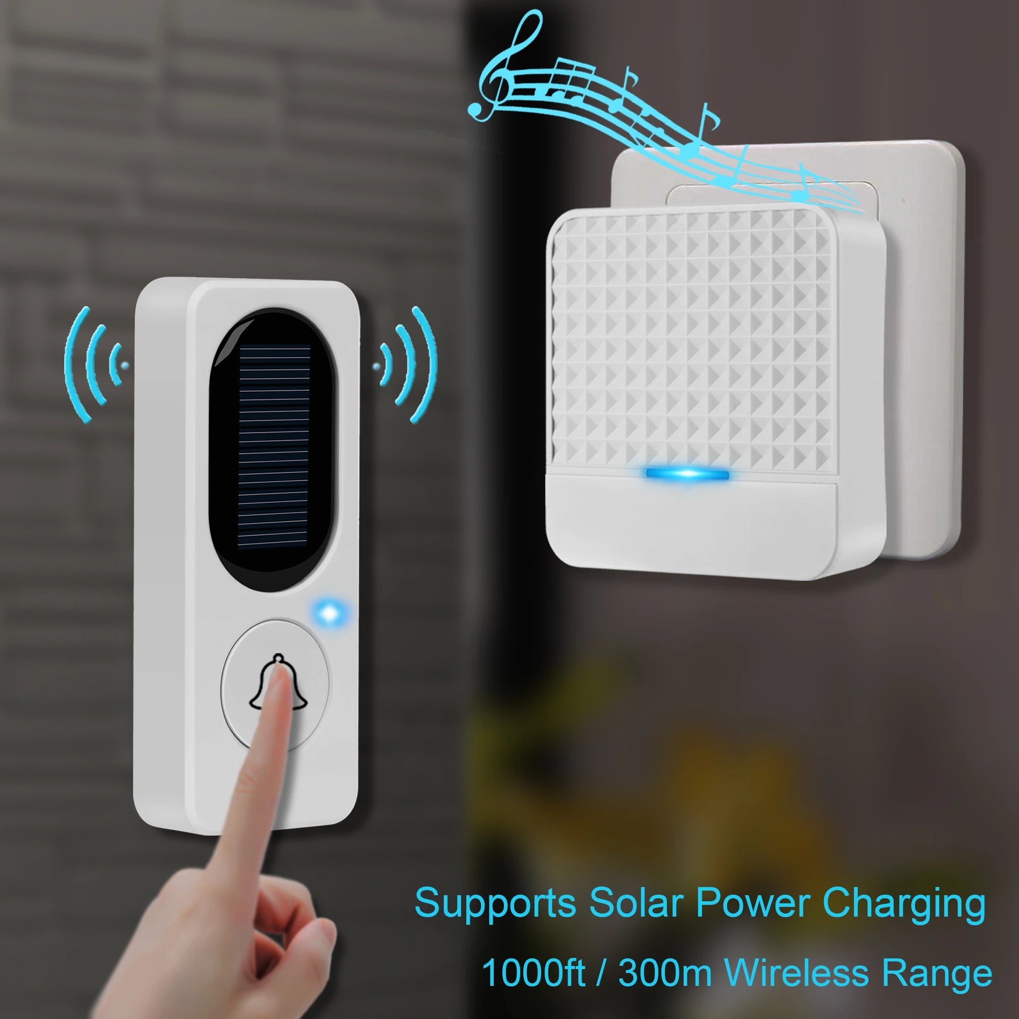 Sonnette Sans Fil à Énergie Solaire & Waterproof