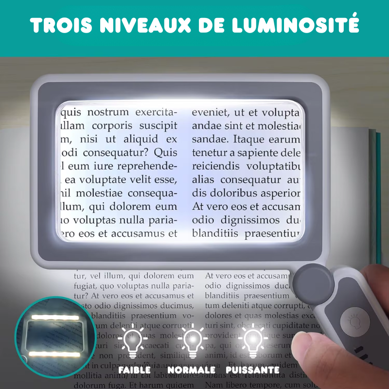 Loupe Pliable Haute Définition 10 LEDs - Rechargeable