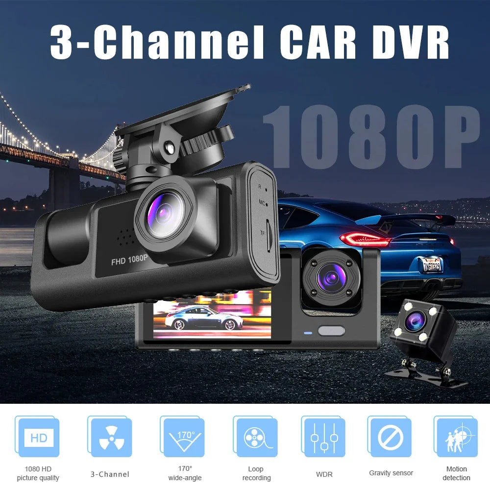 DASHCAM double objectif vision nocturne + carte SD 64gb