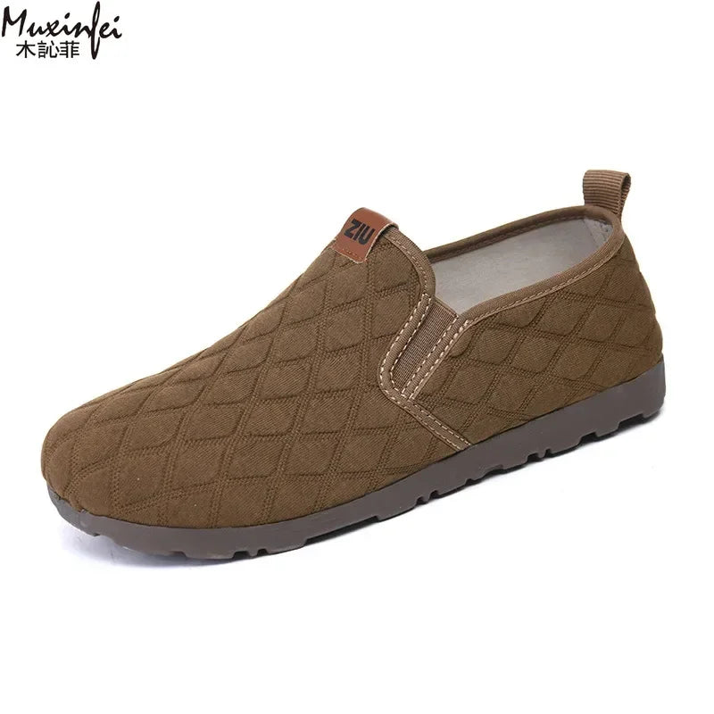 Chaussures Faciles à Enfiler Motif Losange - Femme