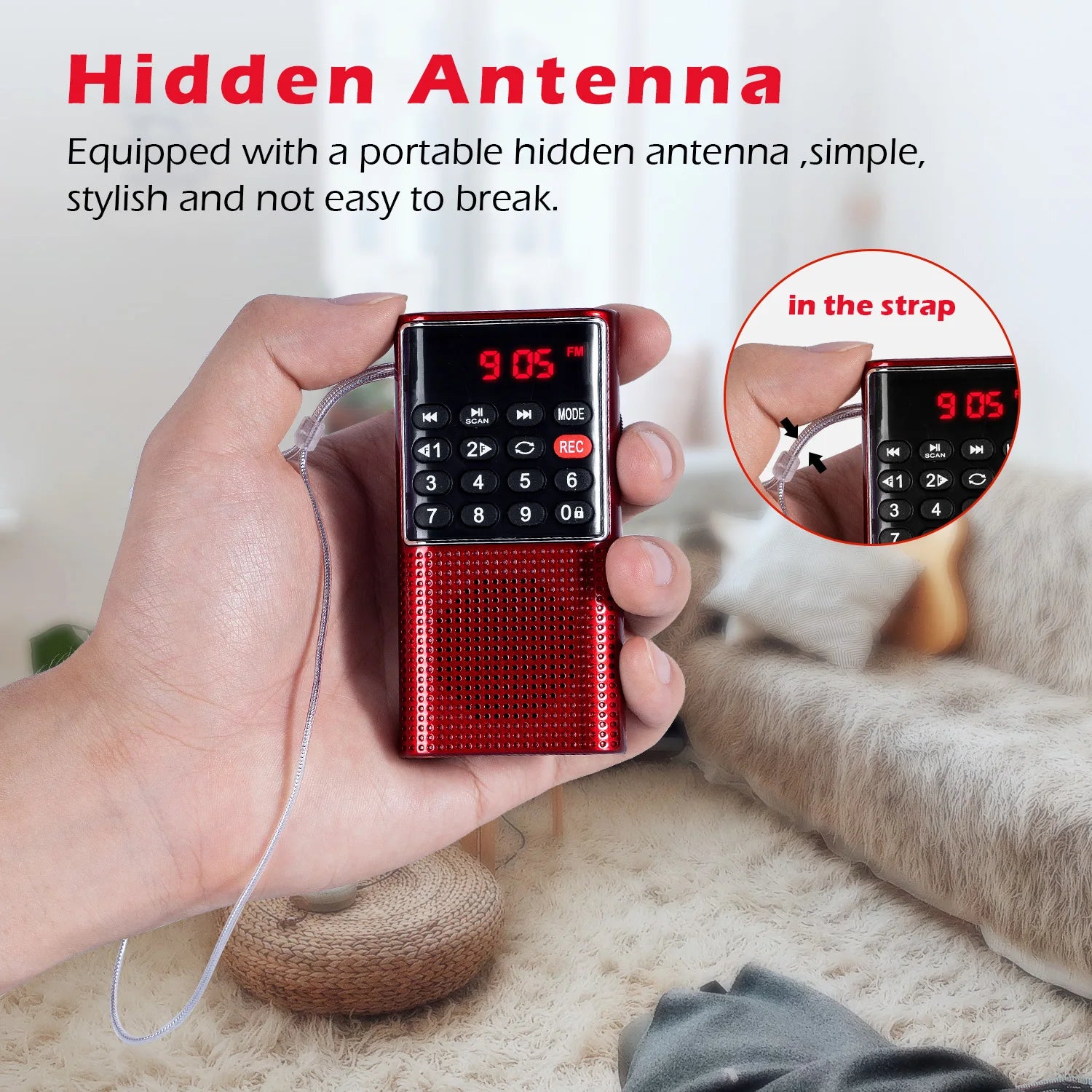 Mini Radio FM avec Batterie Longue Durée