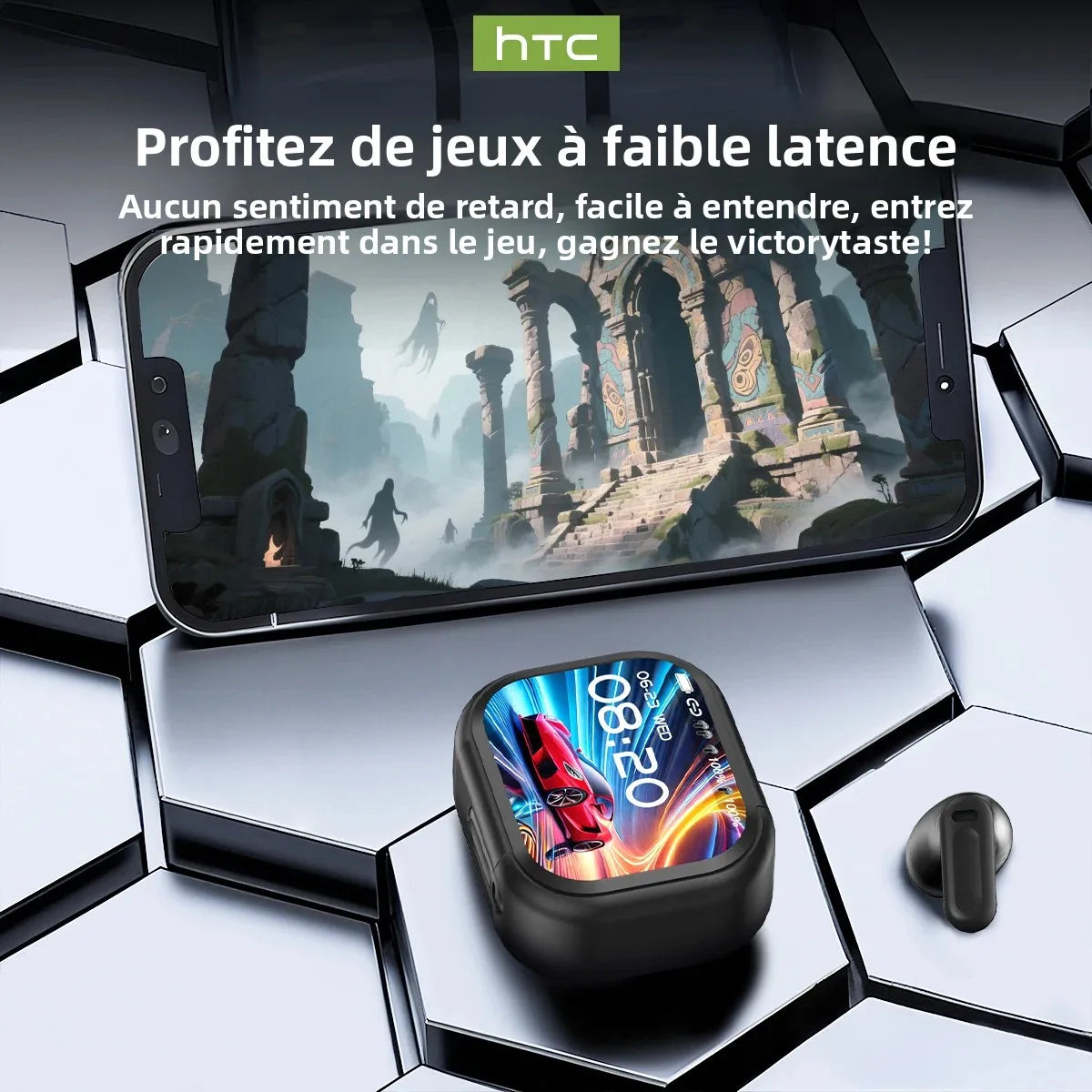 Écouteurs AI avec Écran Tactile & Traduction 135 Langues