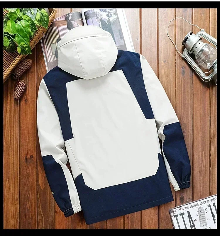 Manteau à Capuche Imperméable et Coupe-vent pour Homme