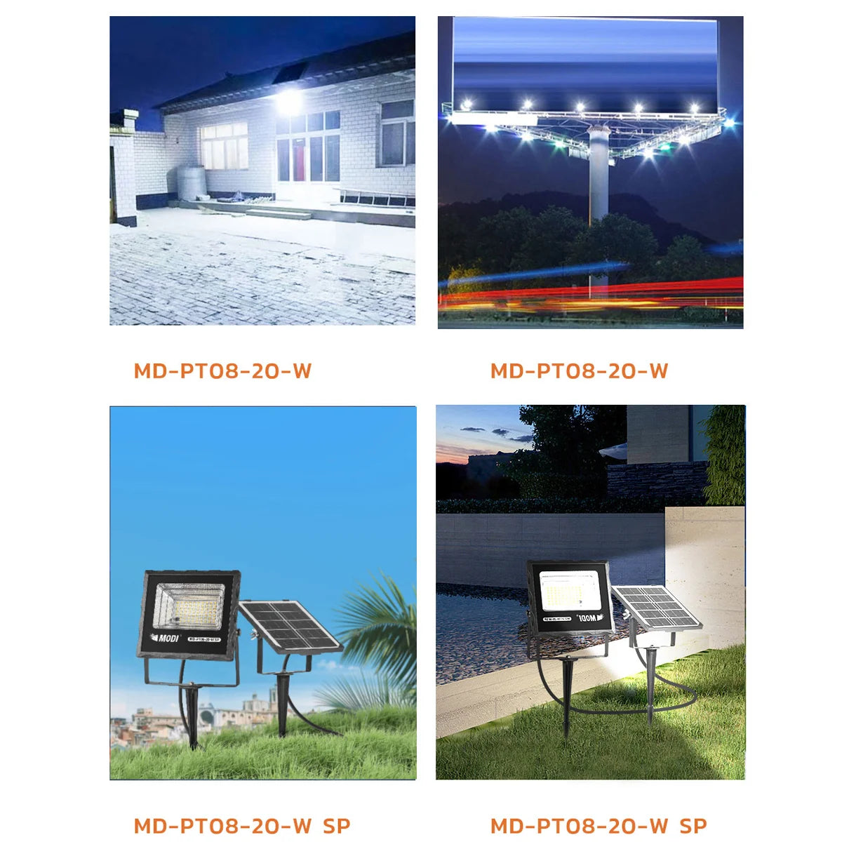 Projecteur Solaire Puissant 6500K Étanche