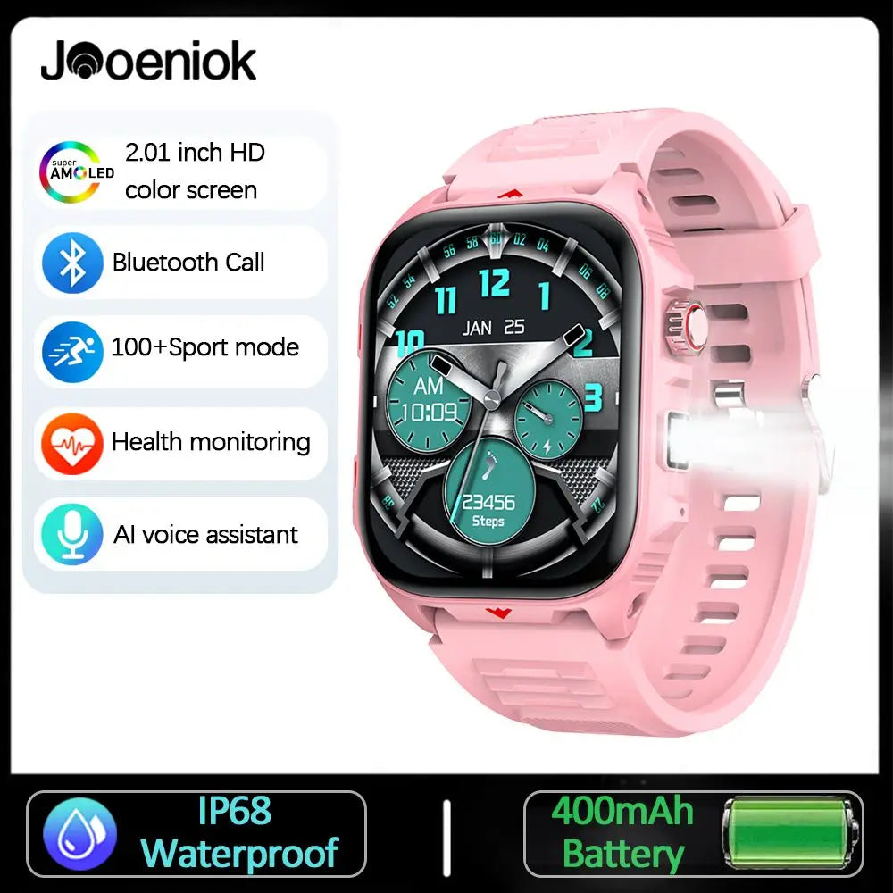 Montre Connectée Étanche avec Lampe LED Intégrée + Bracelet OFFERT
