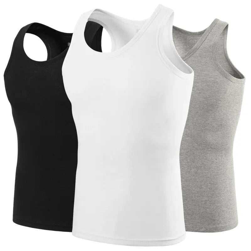 Pack de 3 maillots de corps confortables 100% coton - Homme