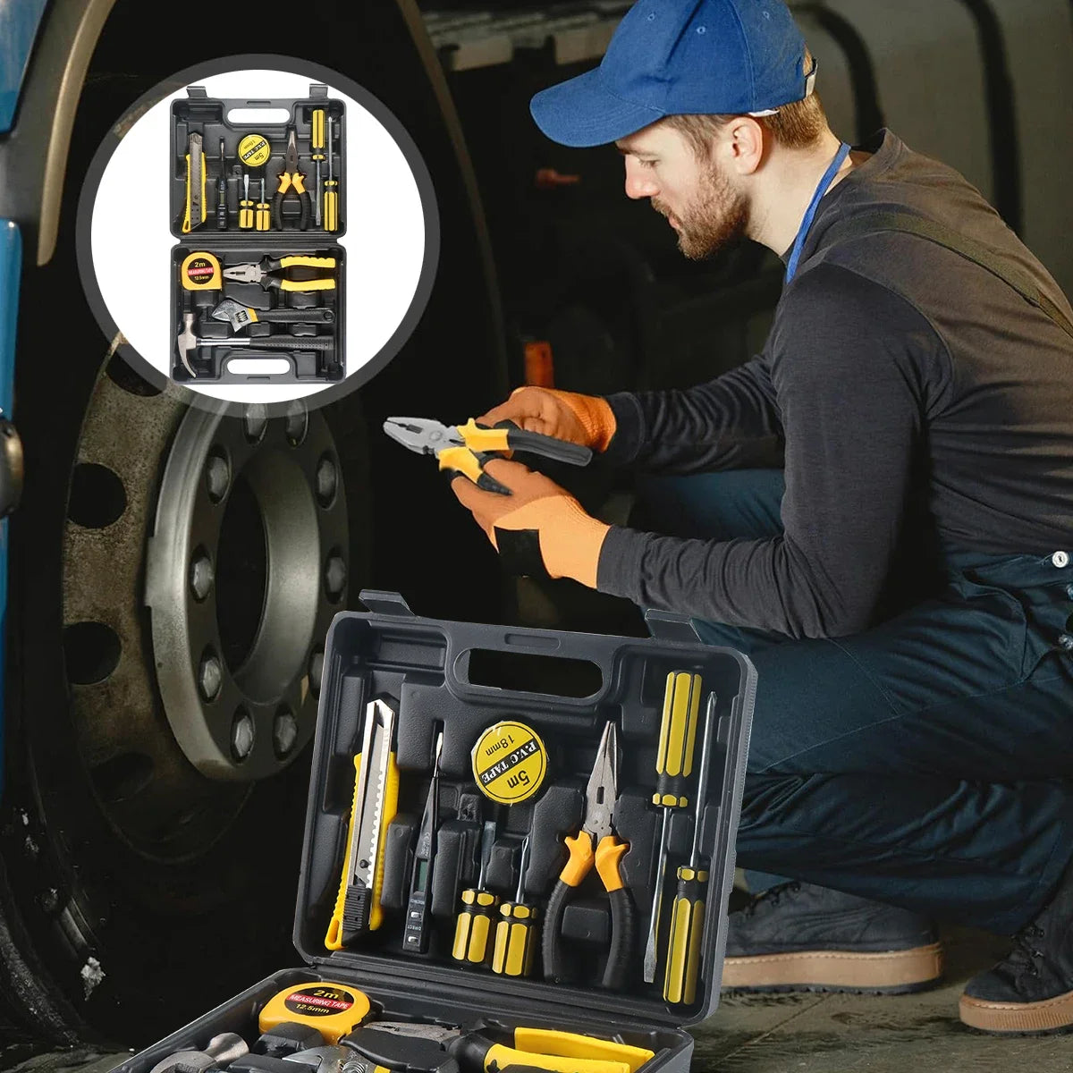 Boite à outils à main 9PCS