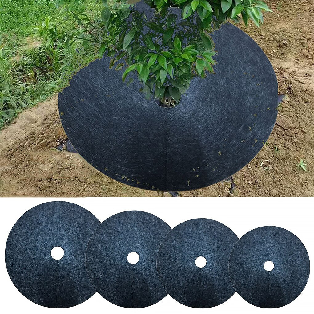 3x Tapis de protection contre les mauvaises herbes pour les arbres