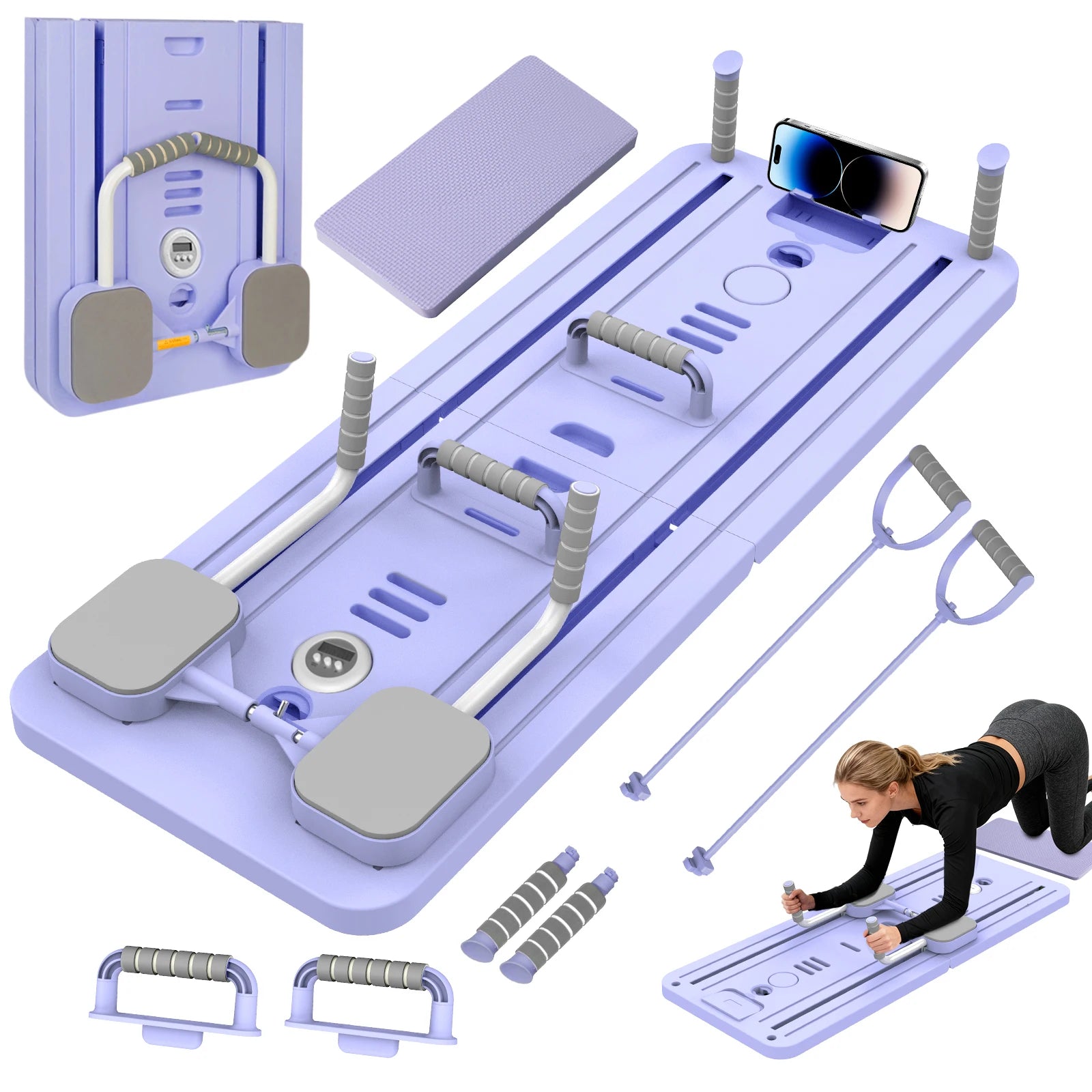 Planche de Pilates polyvalente — entraînement abdominal, pompes et fitness corps entier