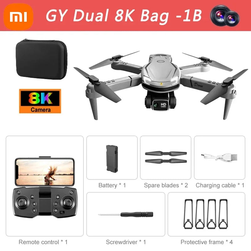 Drone Aérien 8K avec Double Caméra et Stabilisation