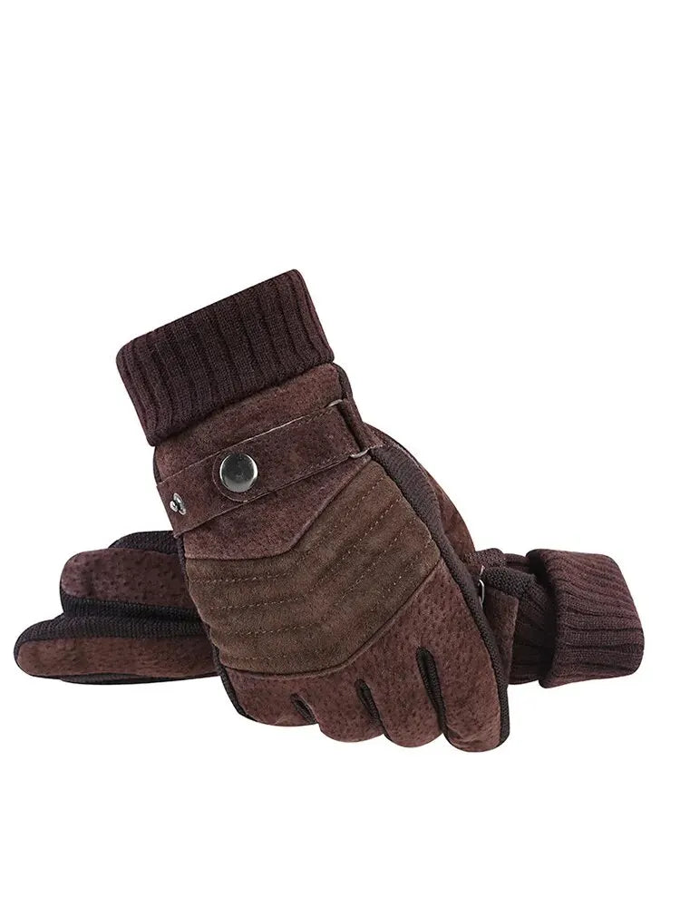 Gants Coupe-Vent & Tactiles en Daim - Homme