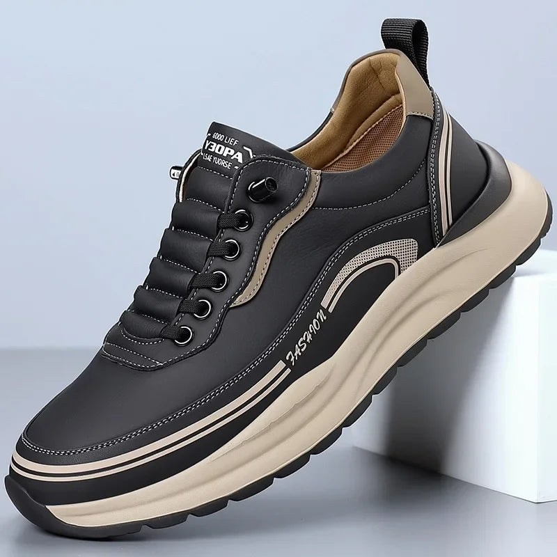 Chaussures Homme à Enfiler en Cuir PU – Légères, Respirantes, Antidérapantes & Confortables