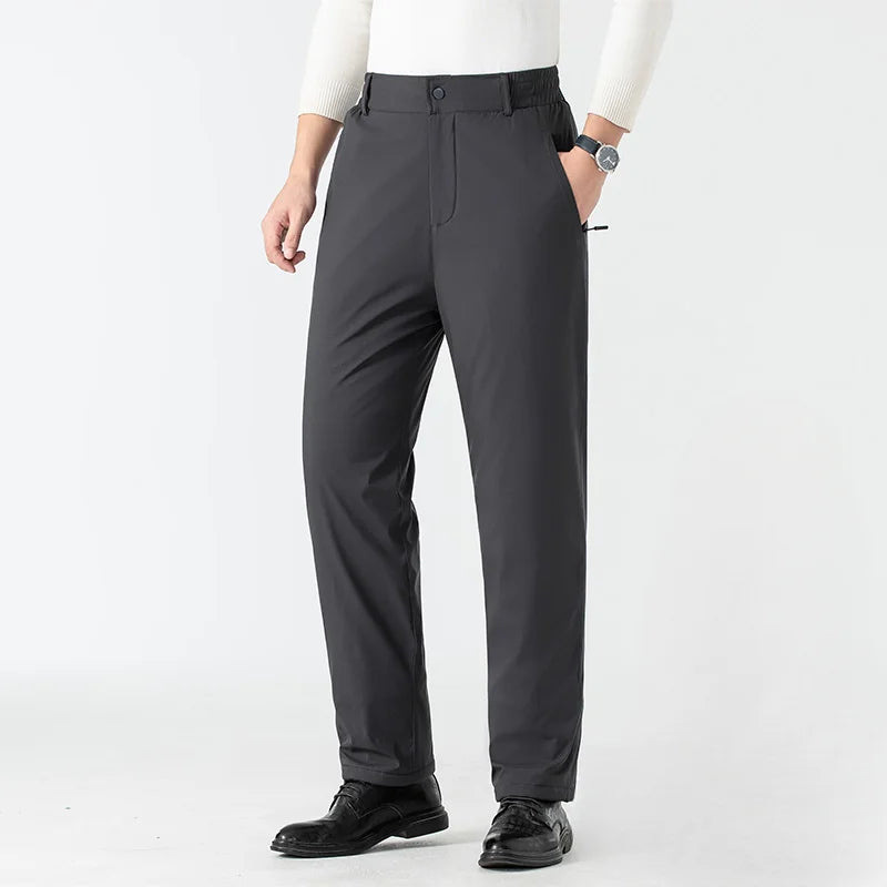 Pantalon élégant à doublure en polaire chaude