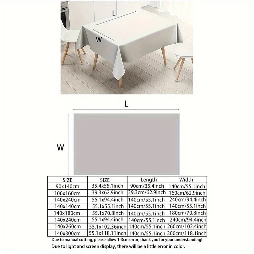 Nappe de Table Rectangulaire Spéciale Noël - 8 Tailles