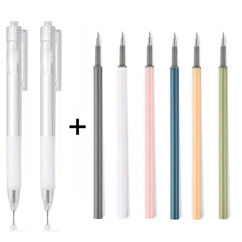 Stylo cutter de précision pour travaux manuels - 2 Stylos + 8 recharges