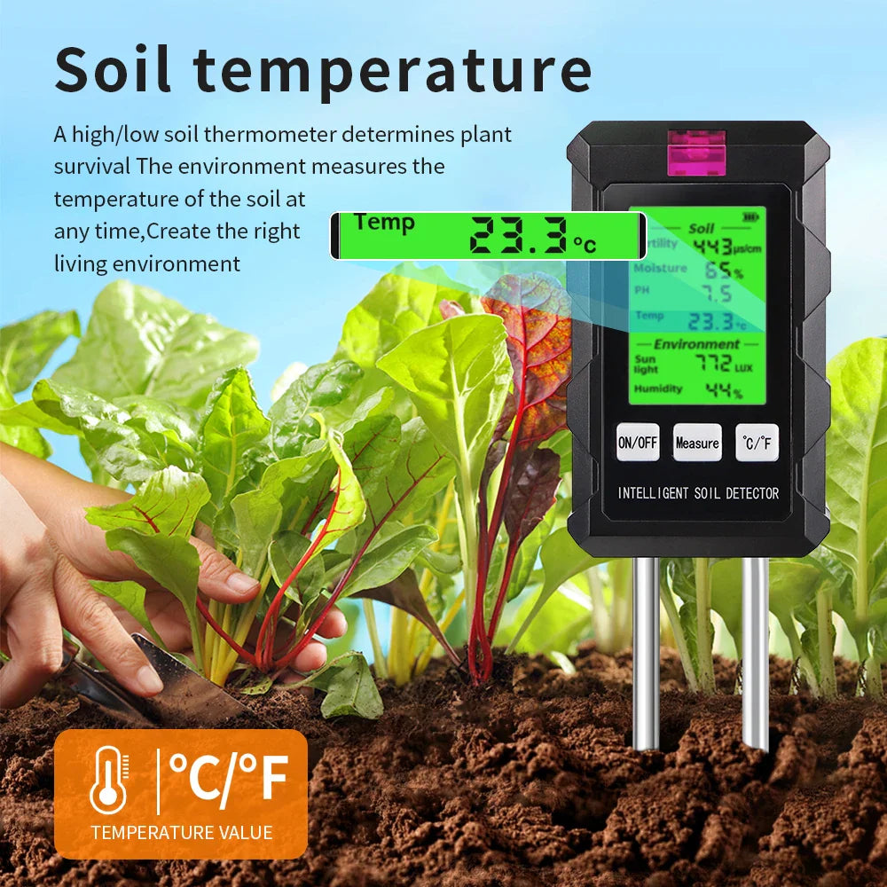 Sonde Électronique Fertilité et Conditions du Sol 6 en 1