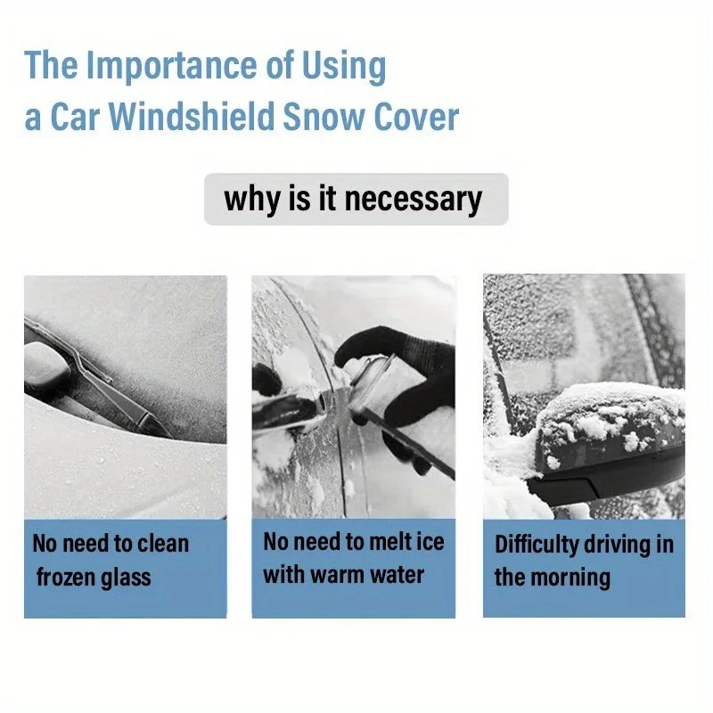 Protection de Pare-Brise Voiture Été/Hiver – Anti-Givre, Anti-Neige & Pare-Soleil Imperméable – Berline & SUV