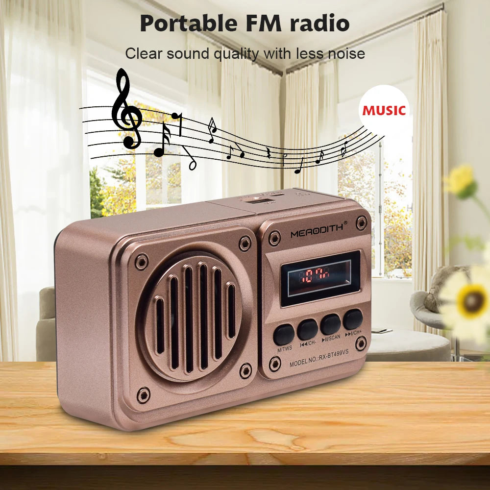 Radio Enceinte Solaire Bluetooth Sans Fil