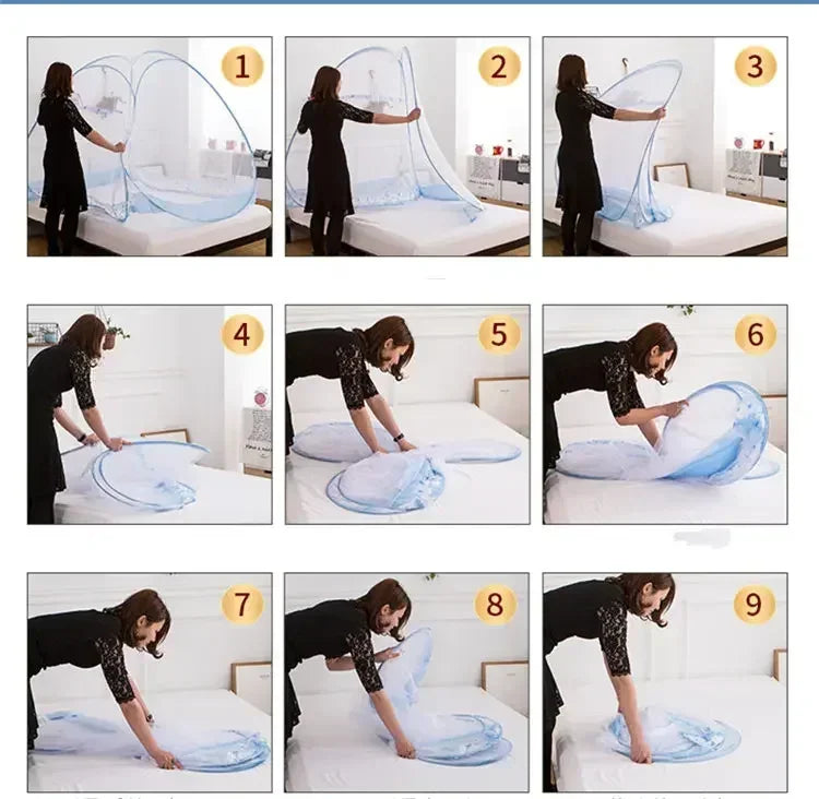 Tente Moustiquaire de lit Pop Up - Aucune Installation