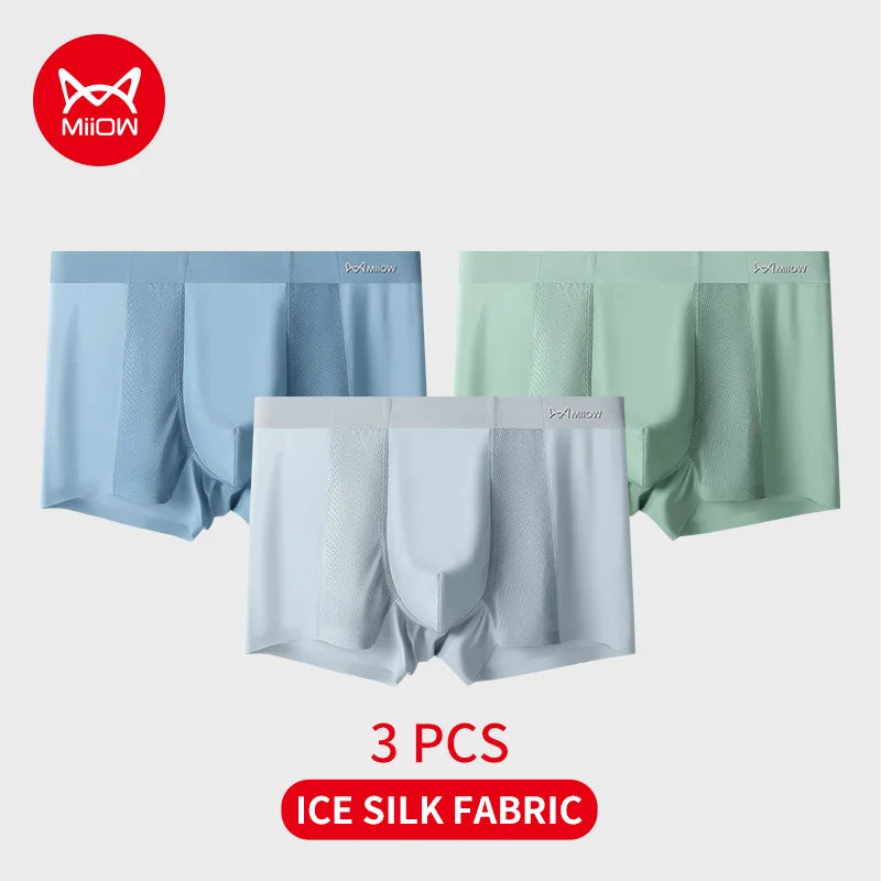 Boxers Sans Couture en Soie Glacée – Lot de 3