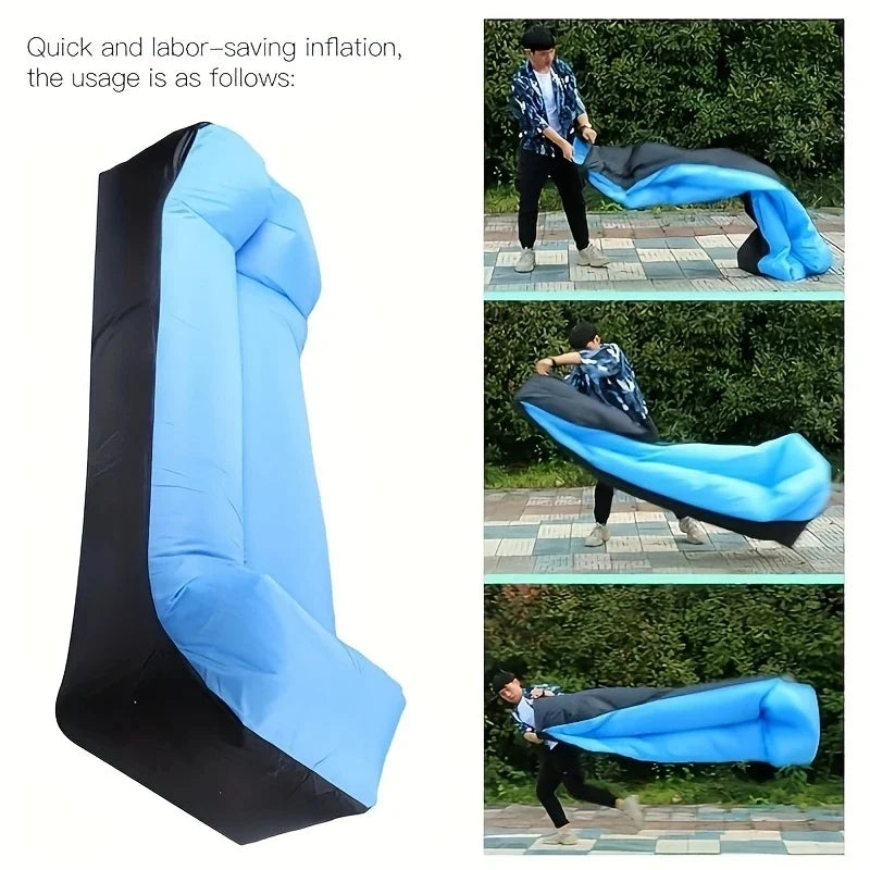 Air Sofa - Canapé Cozy Gonflable avec Oreiller & Sac - Installation Facile