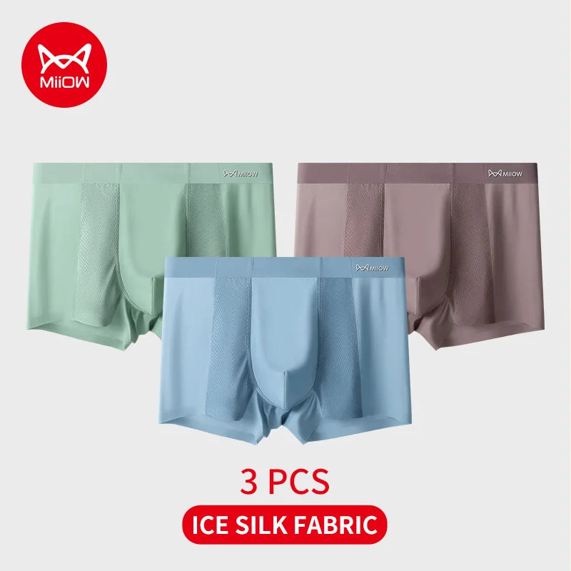 Boxers Sans Couture en Soie Glacée – Lot de 3