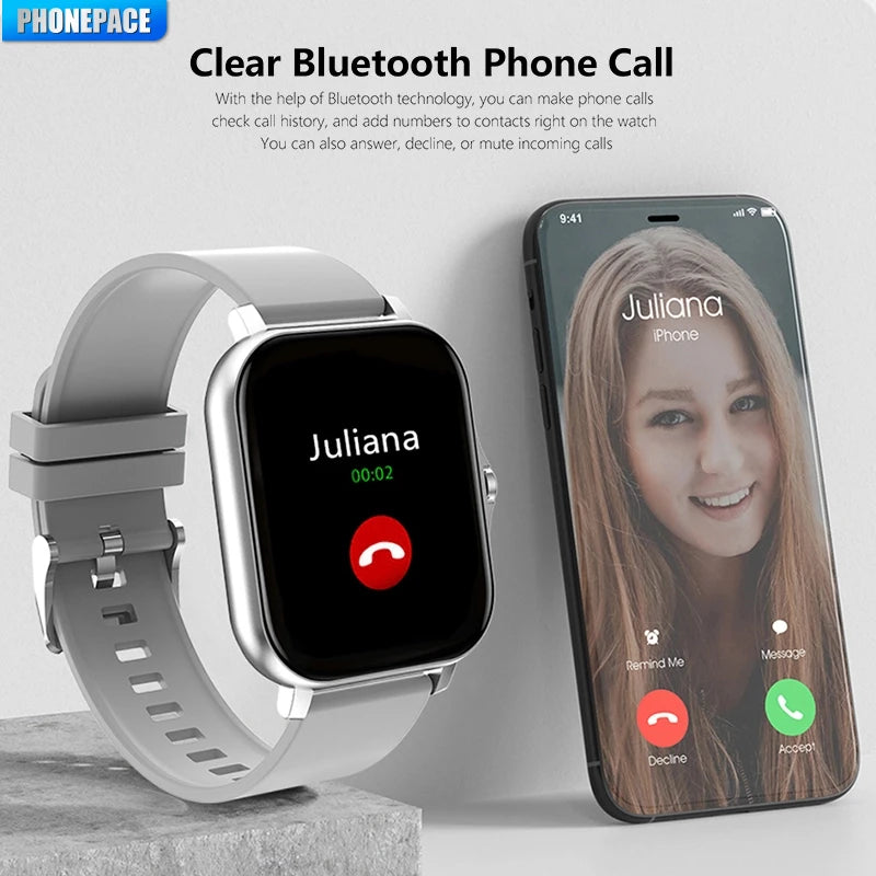 Montre Connectée 2025 - Appels & Musique Bluetooth