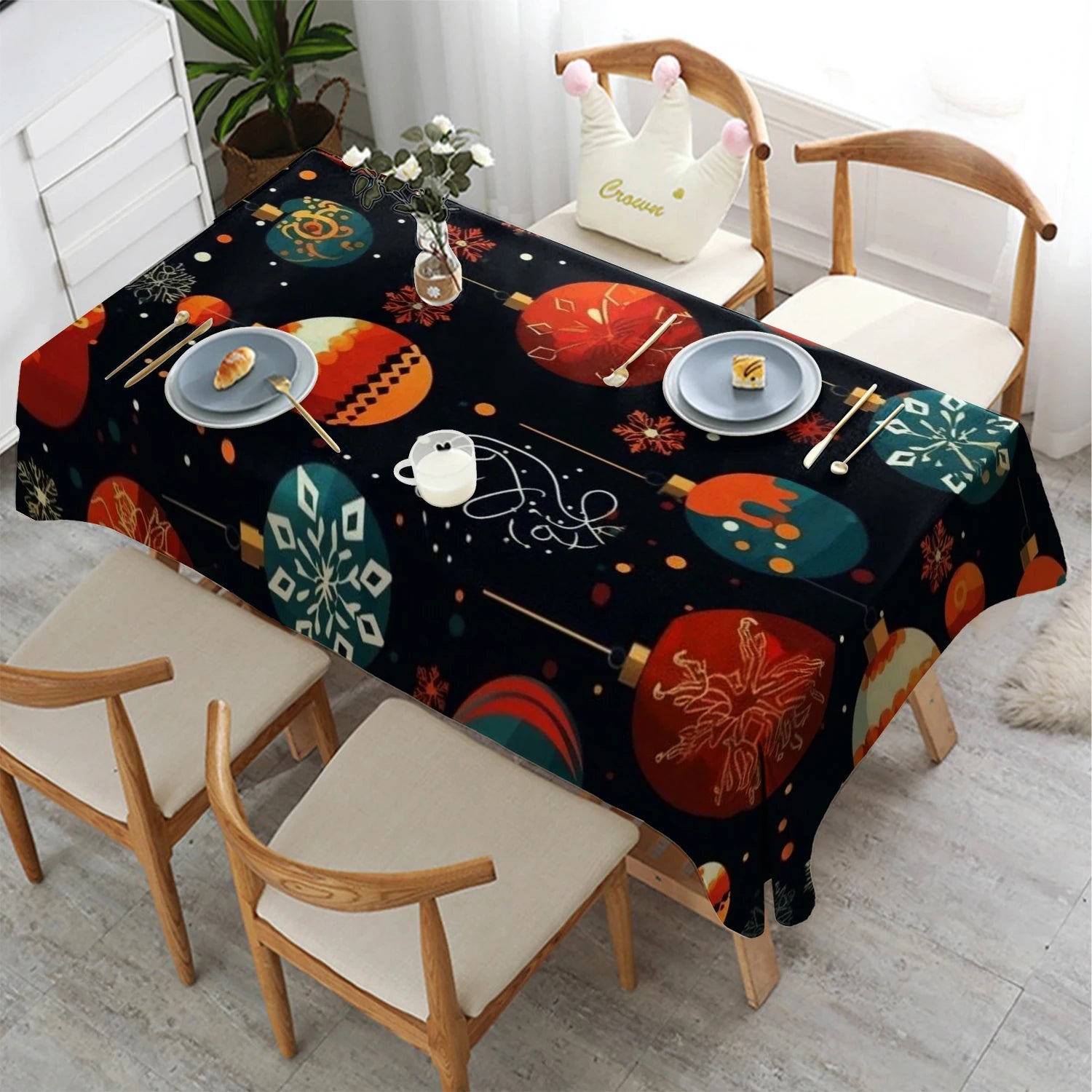 Nappe de Table Rectangulaire Spéciale Noël - 8 Tailles
