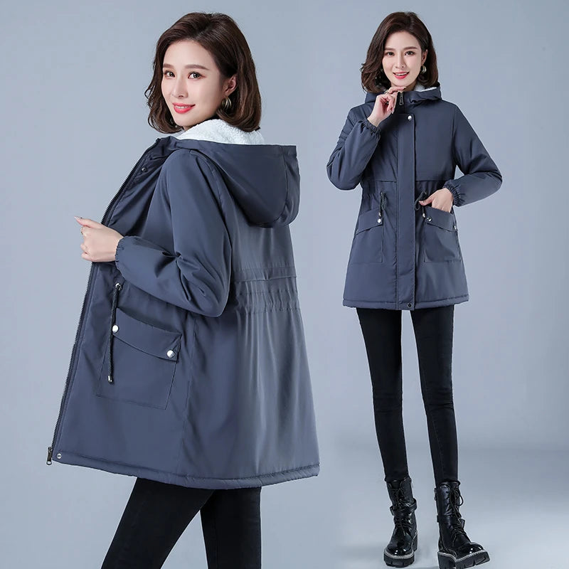 Manteau matelassé en coton chaud pour femme