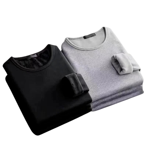 Lot de 2 T-shirts thermiques manches longues Doublure polaire -  Homme
