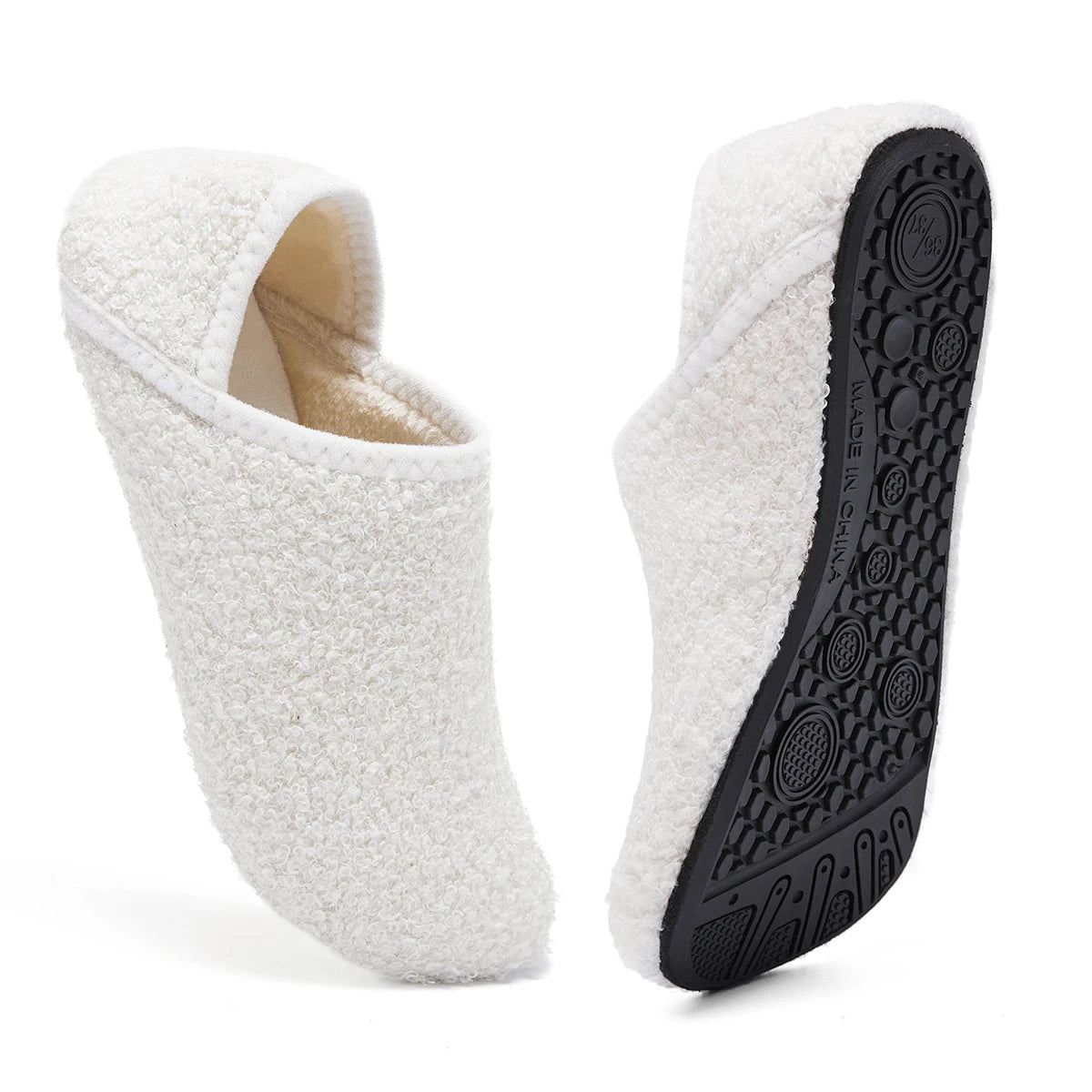 Pantoufles Chaudes en Coton Antidérapantes Hiver