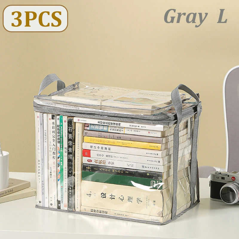 3x Sacs de rangement pour Livres, Jouets, CD, DVD...