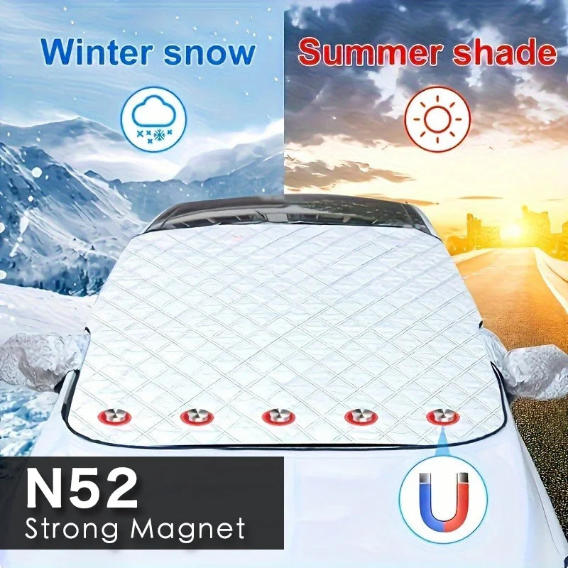 Protection de Pare-Brise Voiture Été/Hiver – Anti-Givre, Anti-Neige & Pare-Soleil Imperméable – Berline & SUV
