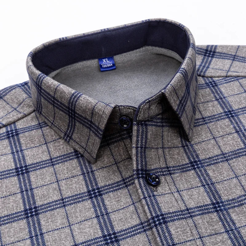 Chemise Hiver Homme Épaissie & Doublée Polaire