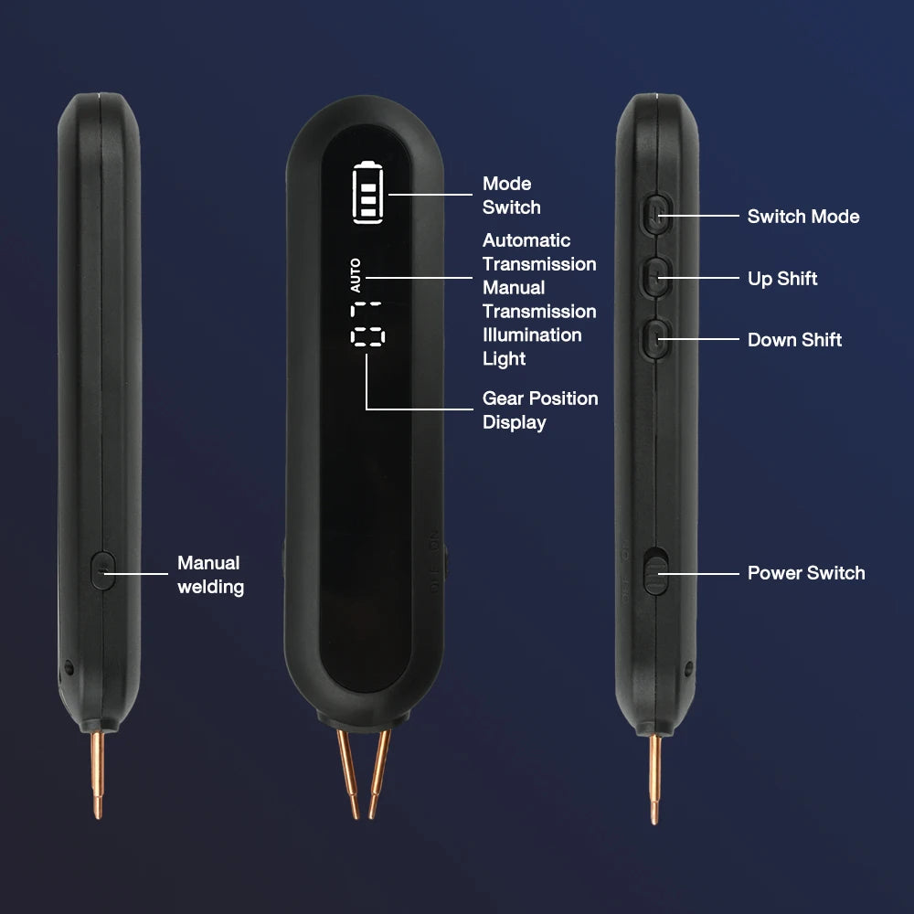 Soudeuse par Points Portable 18650 à 12 Niveaux — LED Intégrée