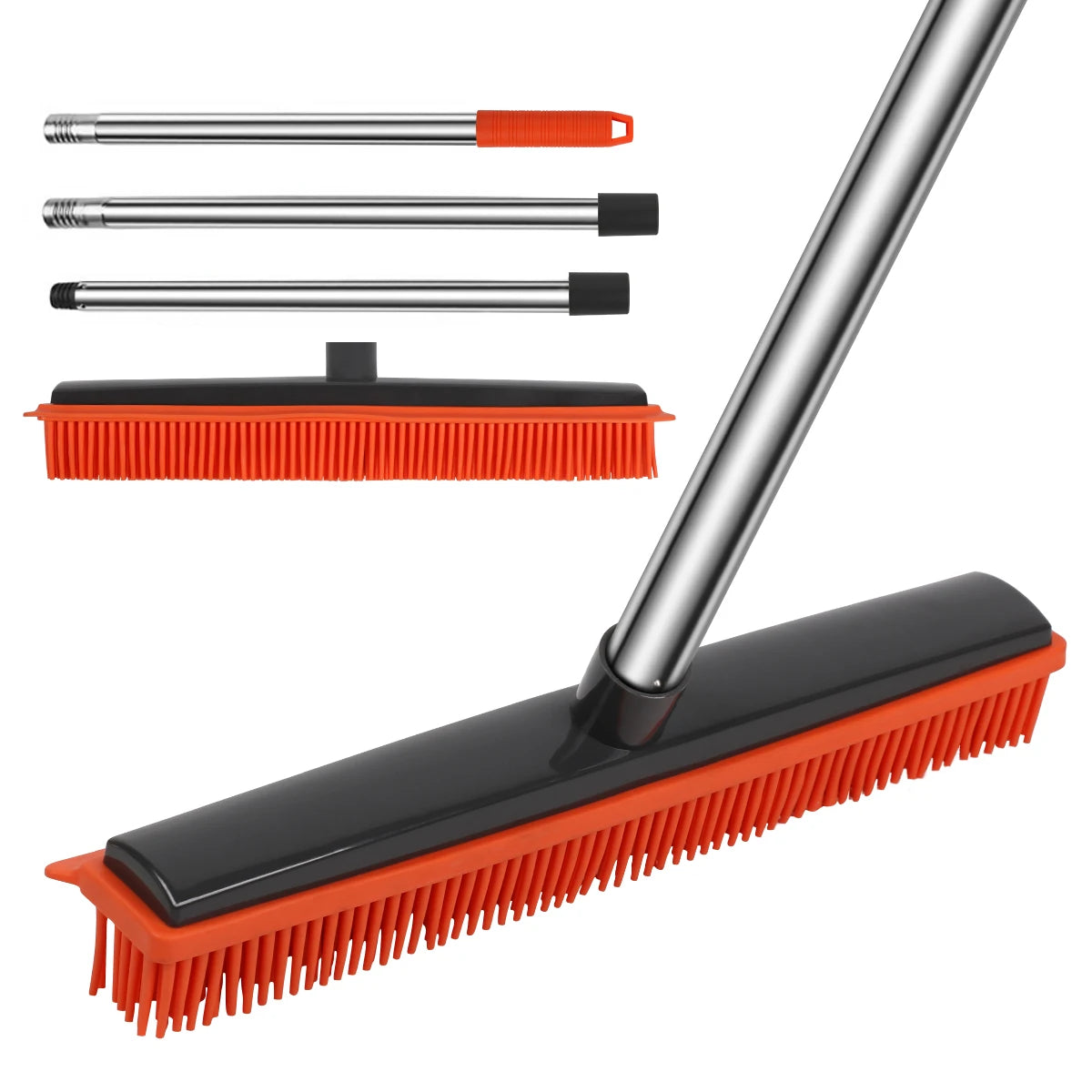 Balai Multifonction en Silicone – Anti-Poils d’Animaux, Sols, Tapis & Carrelage – Sans Rayures