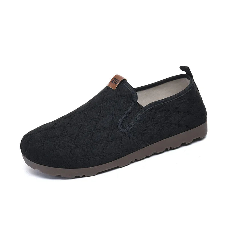 Chaussures Faciles à Enfiler Motif Losange - Femme