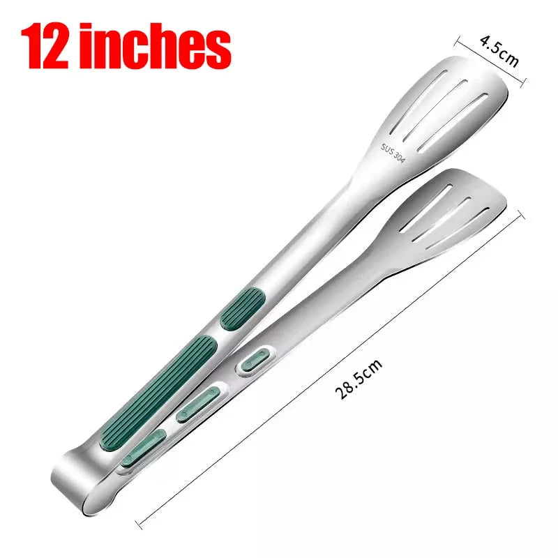 Lot de 3 Pinces Alimentaires pour BBQ en Acier Inoxydable