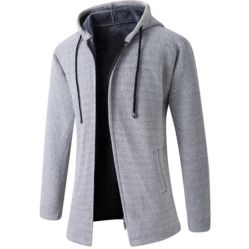 Manteau cardigan avec capuche pour hommes