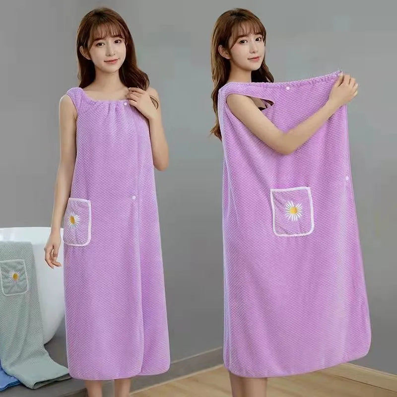 Serviette de bain Robe ULTRA Absorbante - Facile à enfiler !
